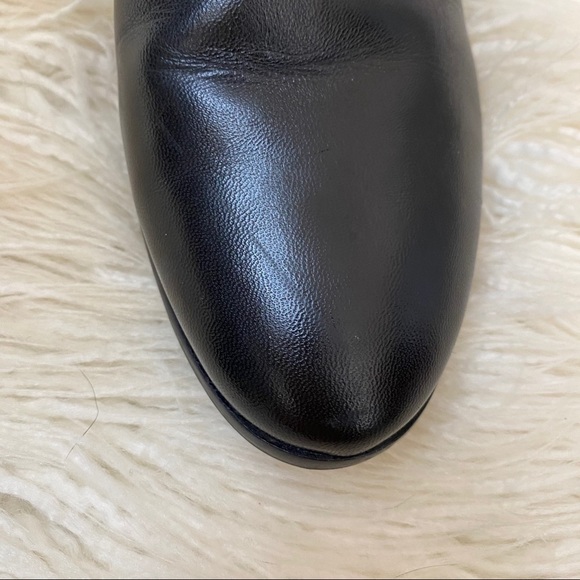 JACK ROGERS black leather Bailee scalloped booties - Picture 11 of 16